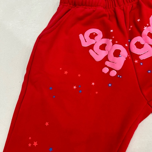 SOLD Spider worldwide red angel 555 red sweatpants - Picture 3 of 5